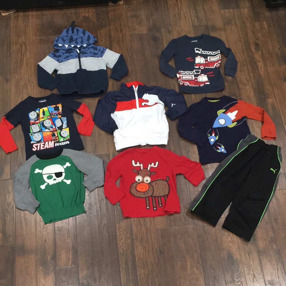 Boys size 3t shirts, pants and jackets